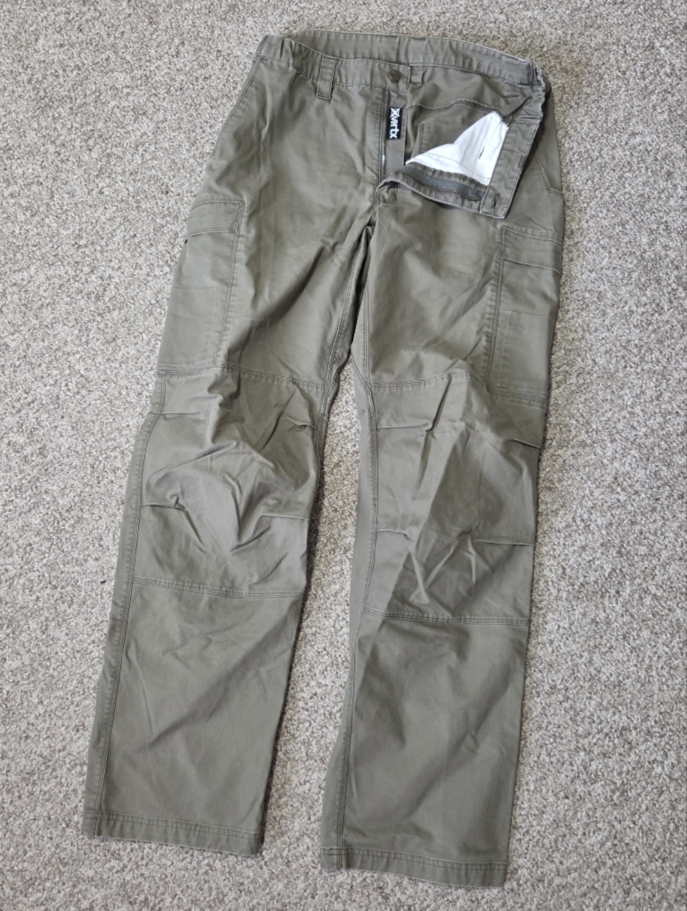 Vertx Pants Mens 32x33 Olive Green Tactical Cargo + Hidden Zipper Pocket  Cotton